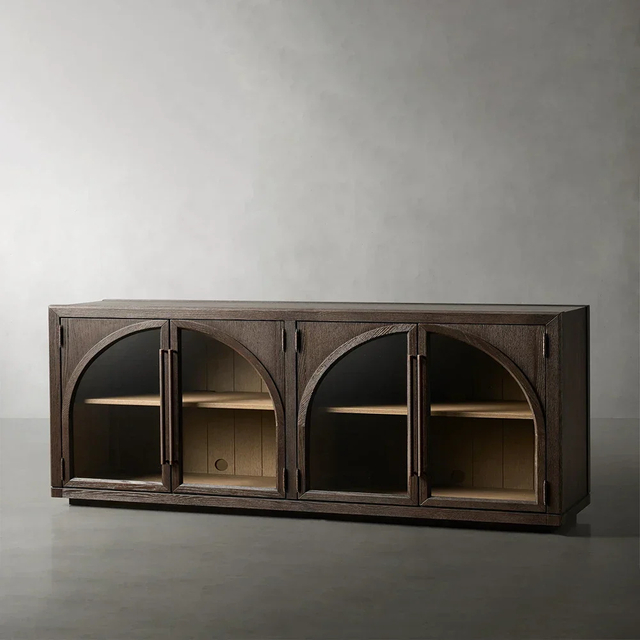 Facteur en chêne massif / armoire buffet en métal et en bois