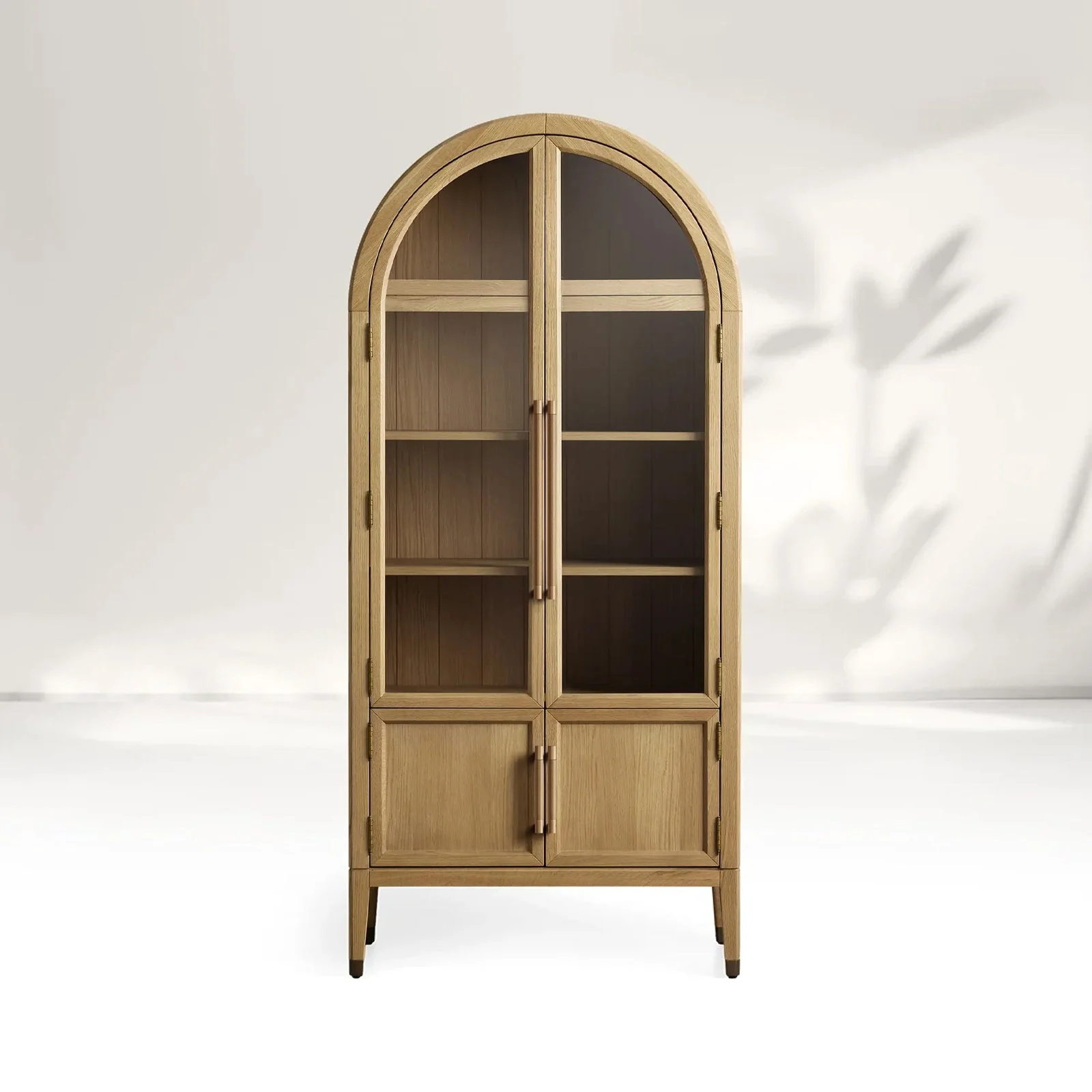 Armoire en verre multicouche en bois massif en bois