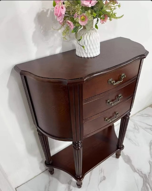 Cabinet d'entrée semi-circulaire rétro de style américain