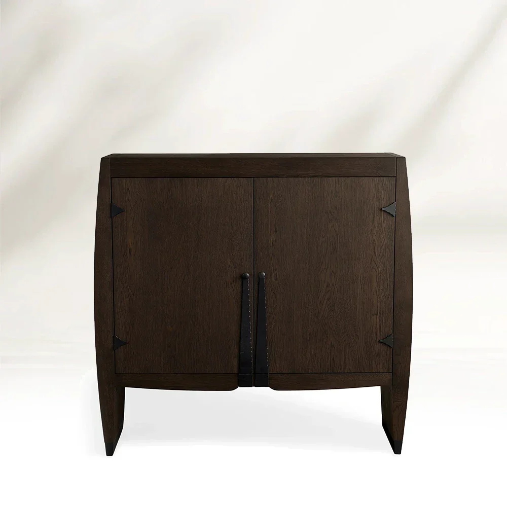 Chêne artistique - armoire d'accent fini avec design voûté