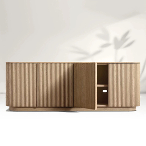 Salon américain en bois massif en chêne blanc armoire à télévision