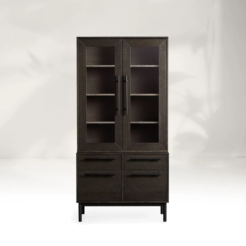 Industriel - Verre de style - Armoire de rangement de porte