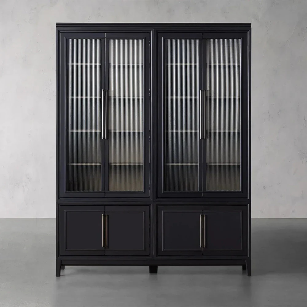 Armoire en verre roseu moderne
