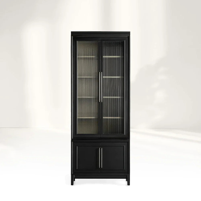 Armoire en verre roseu moderne