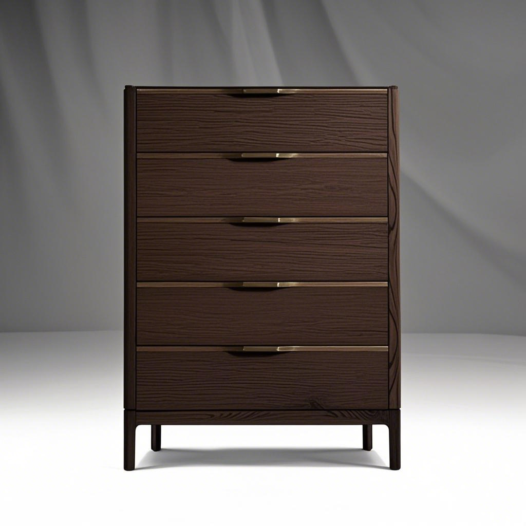 Commode étroite exquise et simple de cinq tirages