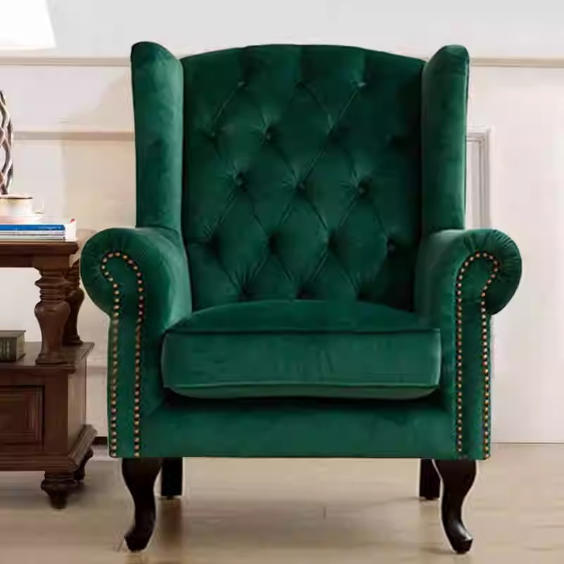 Chaise de canapé unique en tissu américain