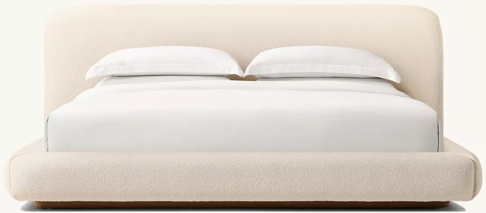 Lit de panneau prolongé en tissu