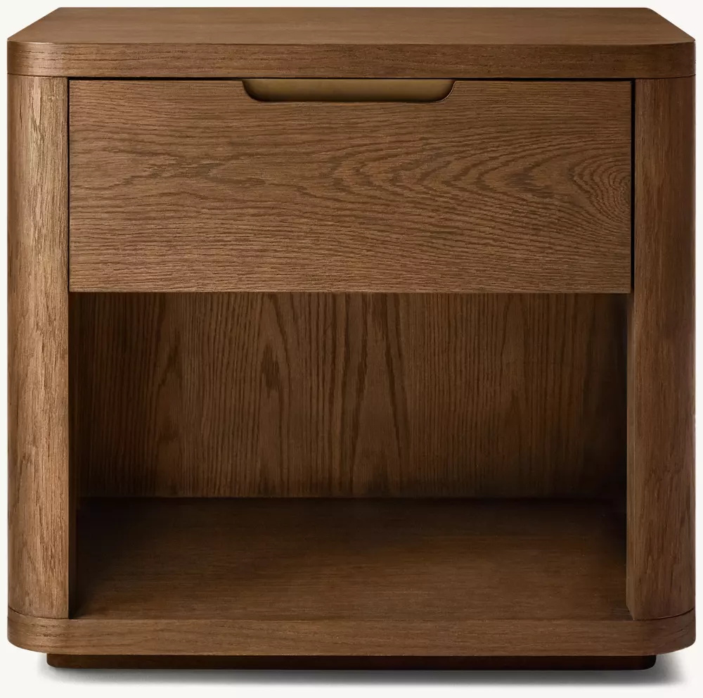 Wood massif ouvert la table de chevet 