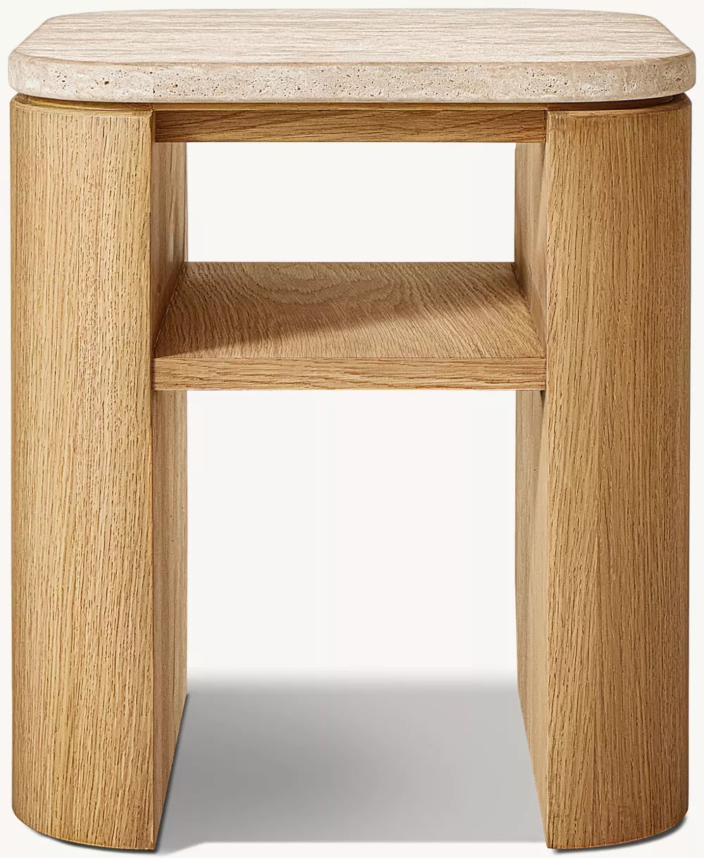 Table d'appoint carré en bois massif