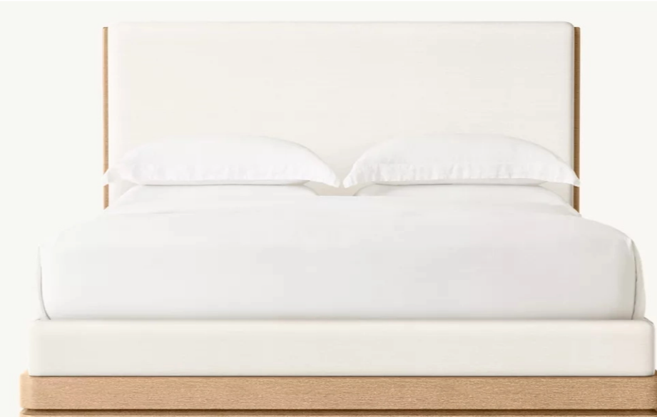 Lit &agrave; panneaux en tissu &agrave; ossature de bois pour h&ocirc;tels