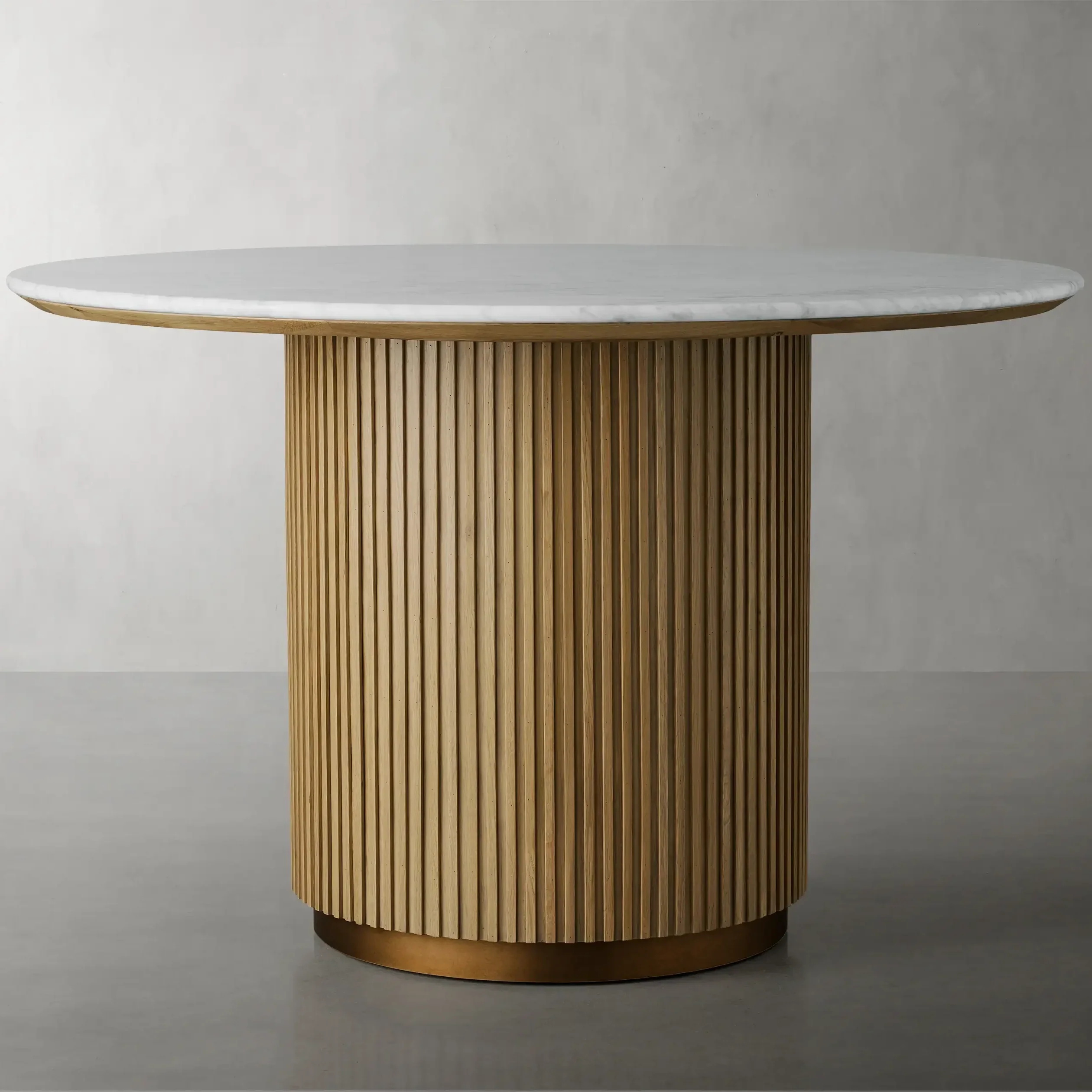 Table à manger en marbre en chêne