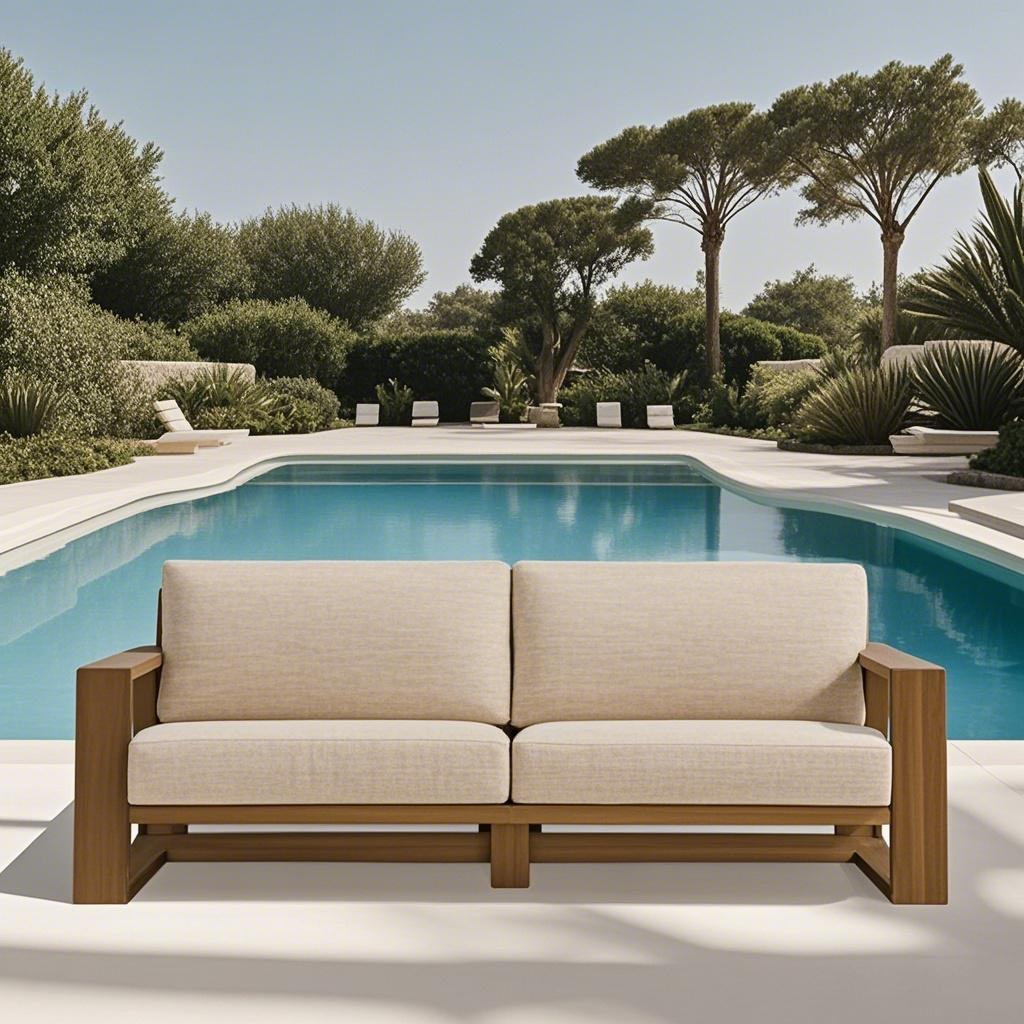 Canapé extérieur dans le faon altéré