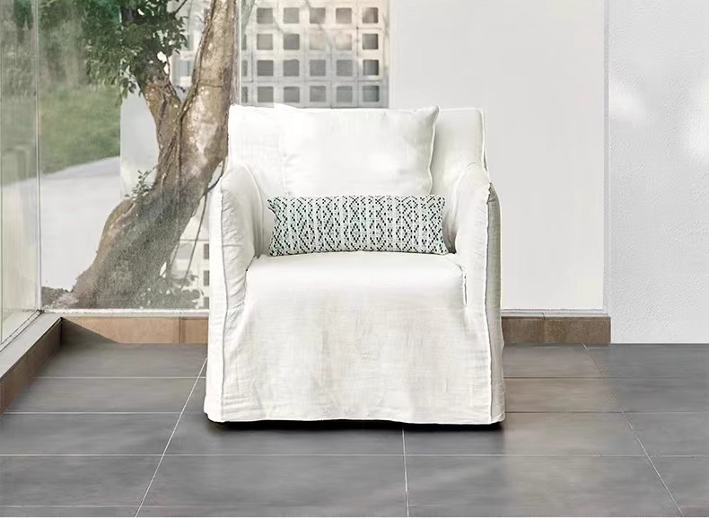 Fabric de lin de style japonais canapé simple