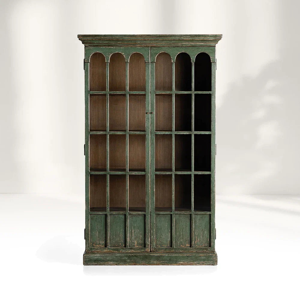 Armoire de rangement de fenêtres en arc classique