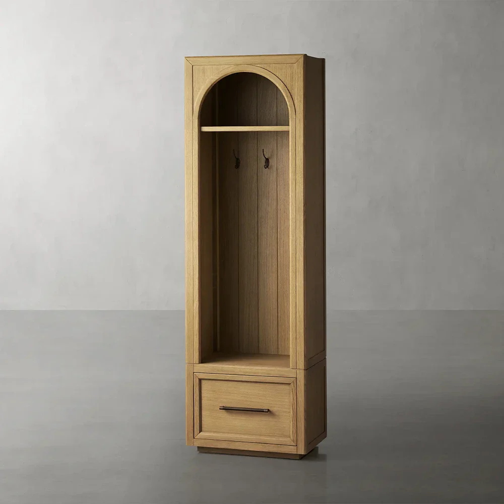 Armoire d'entrée en bois unique avec tiroir