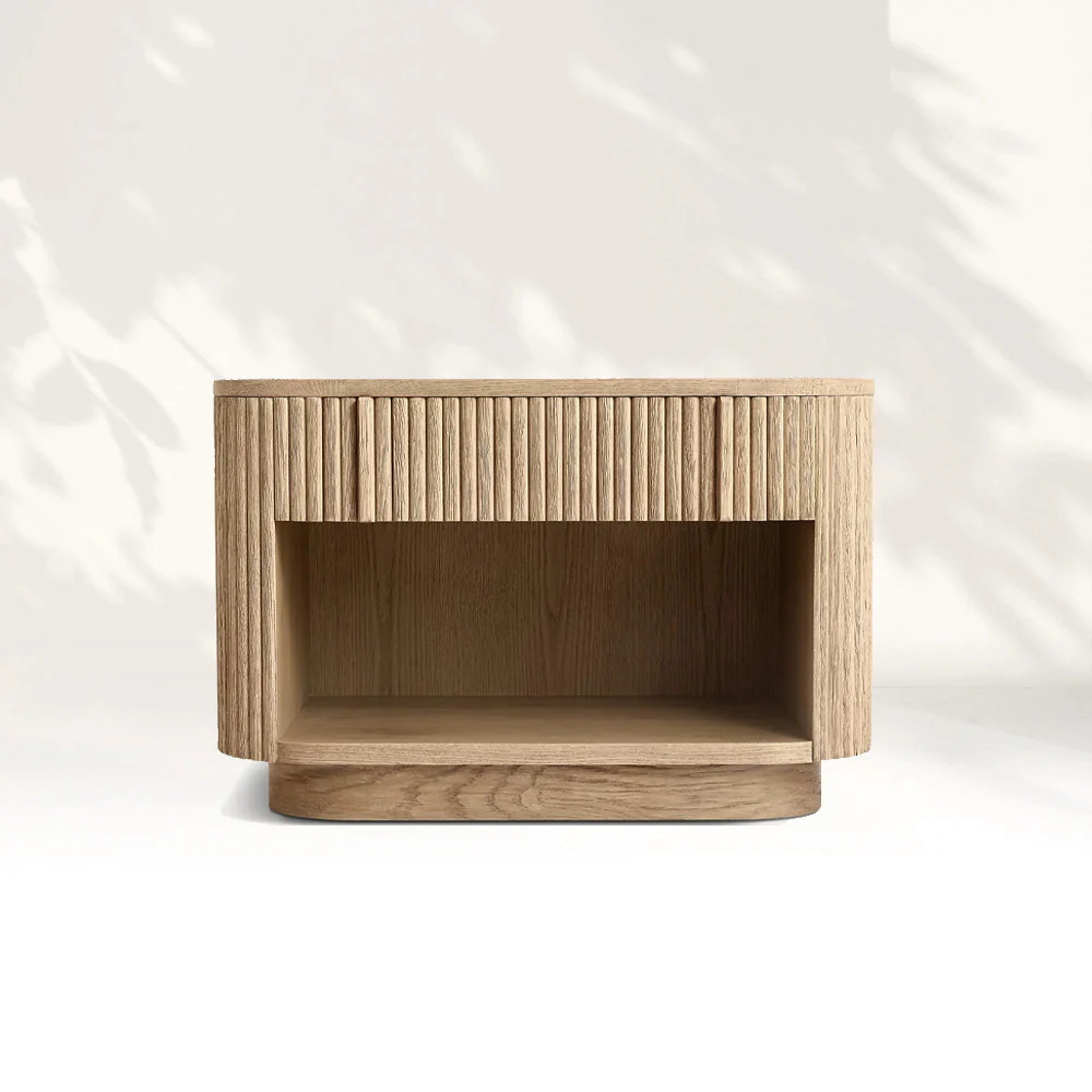Vertical - Stripted Open - Stake Nightstand