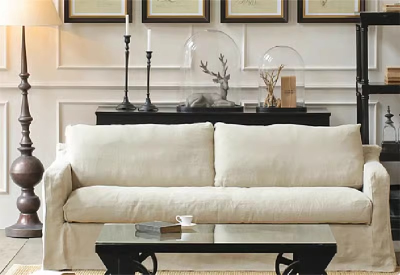 Canapé en tissu vintage amovible et lavable