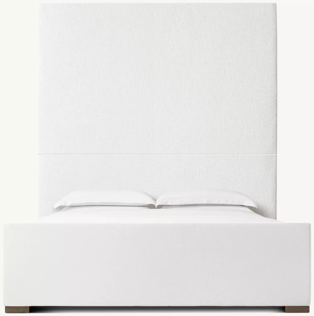 Lit de plate-forme de panneau de tissu avec pied de pied