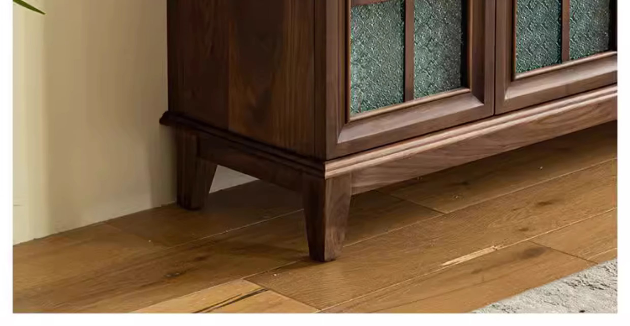 Buffet en bois massif en noyer noir