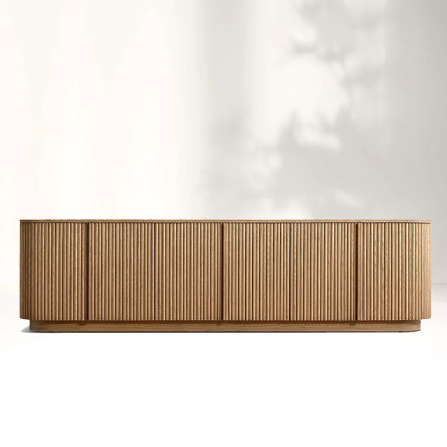 Salon américain en bois massif en chêne blanc armoire à télévision