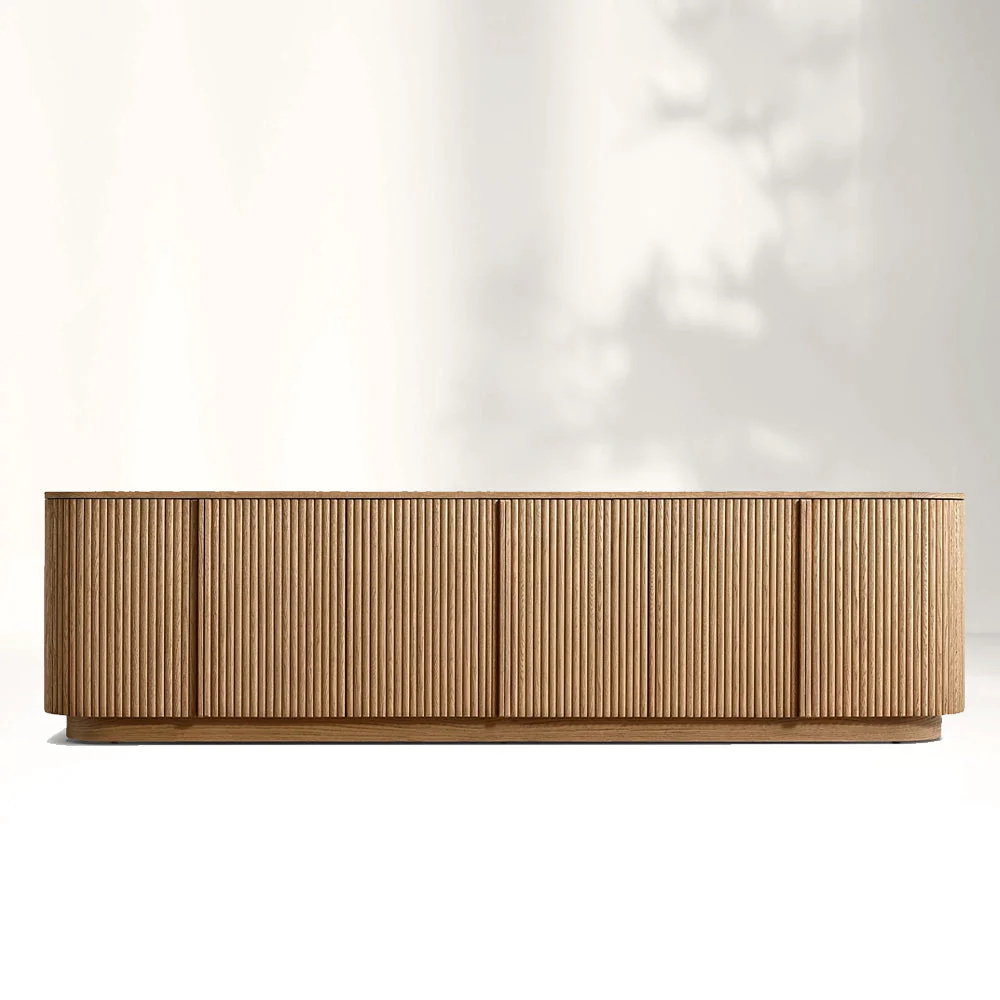 Salon américain en bois massif en chêne blanc armoire à télévision