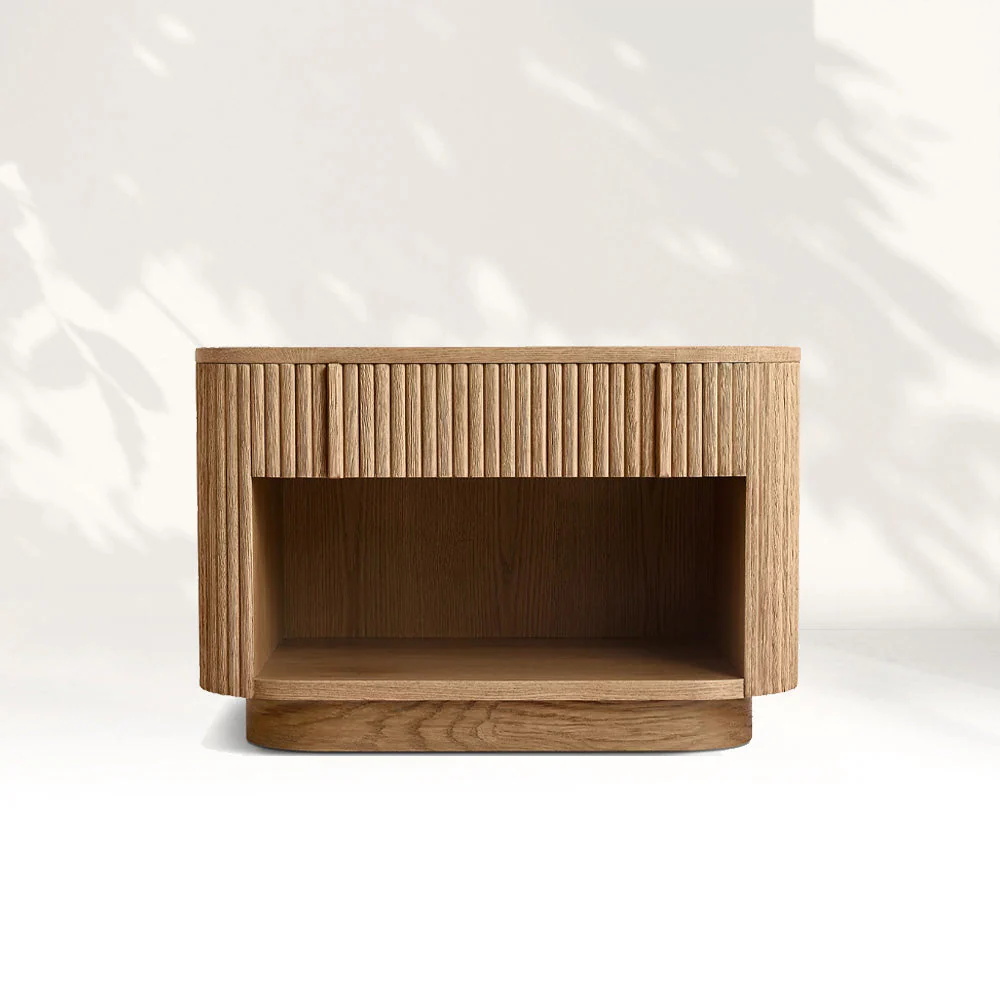 Vertical - Stripted Open - Stake Nightstand