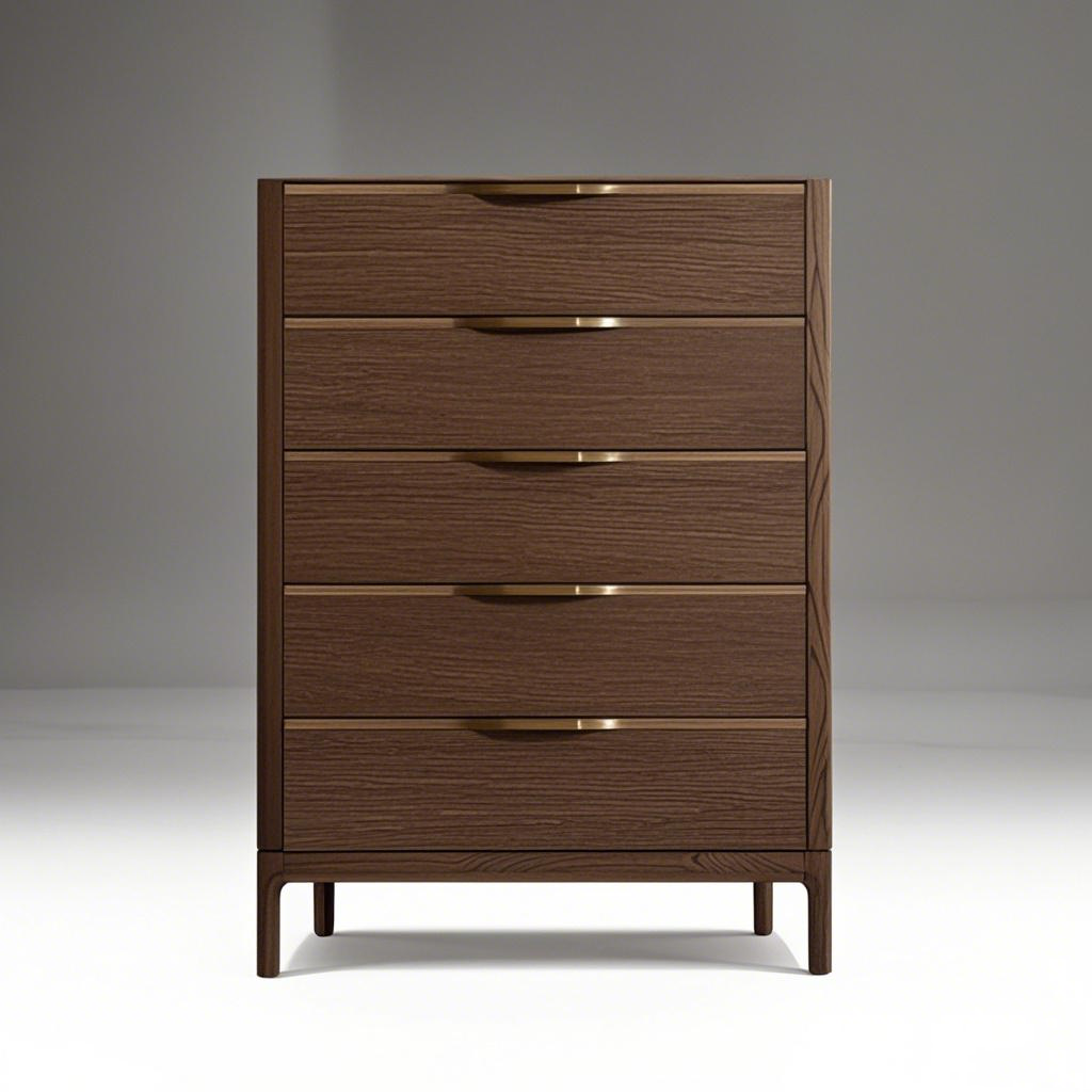 Commode étroite exquise et simple de cinq tirages