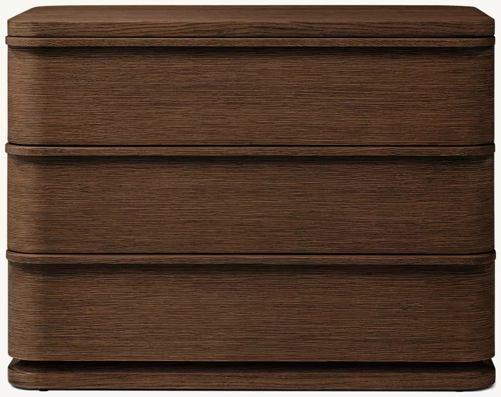 Table de chevet de trois titres en bois simple