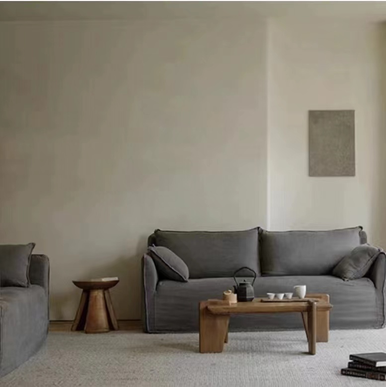 Canapé en tissu lavable simple et détachable