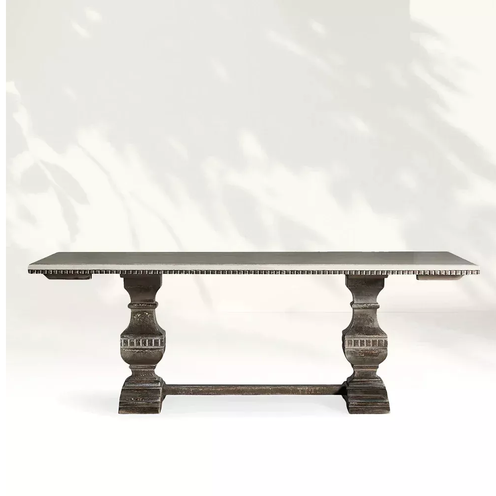 Finnley Scousable Long Dining Table: Une fusion de temps et de vie anciens