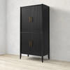 Armoire rainageuse en bois noir moderne