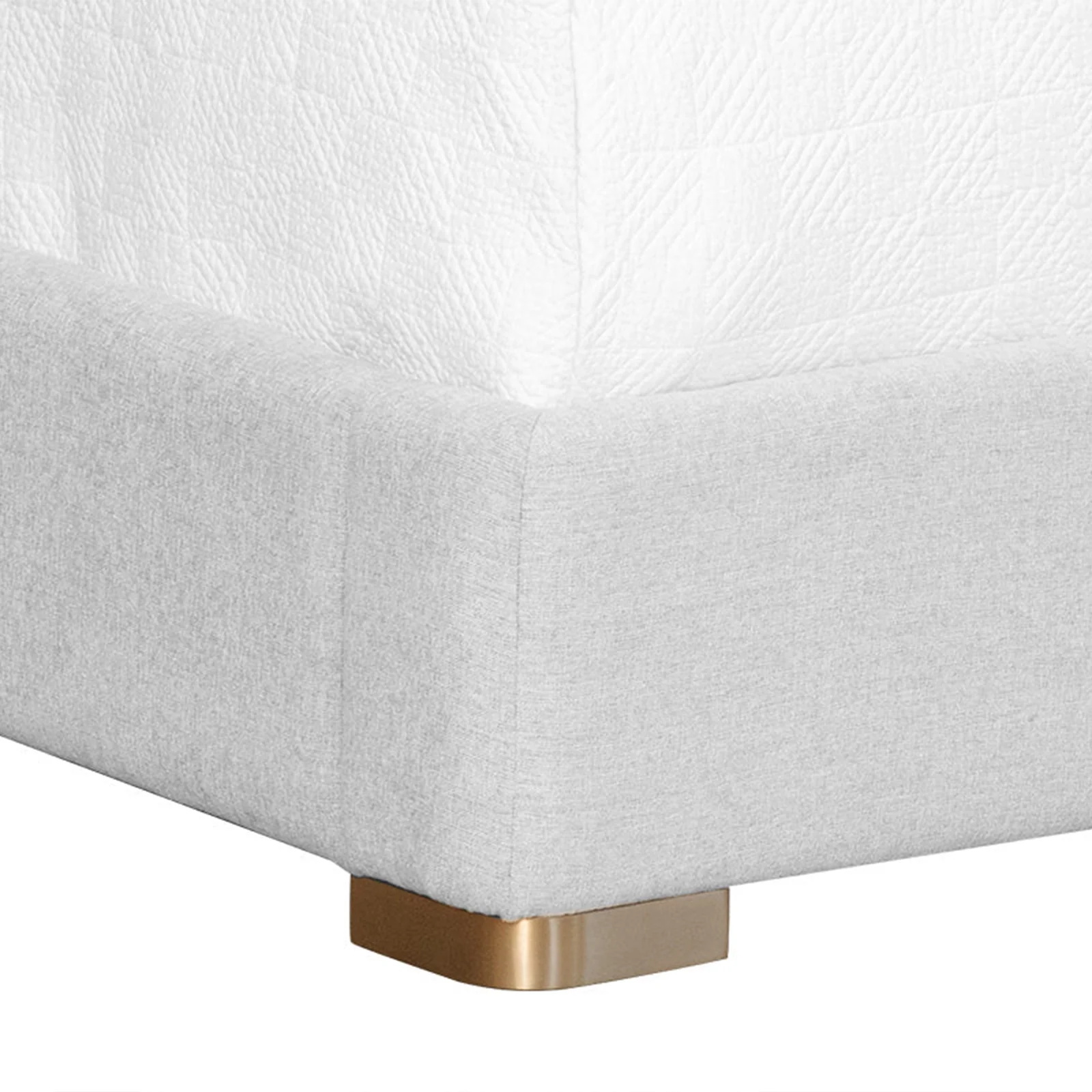 Lit rembourré gris clair moderne