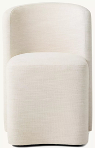 Tissu moderne fauteuil minimaliste en bois massif pour manger