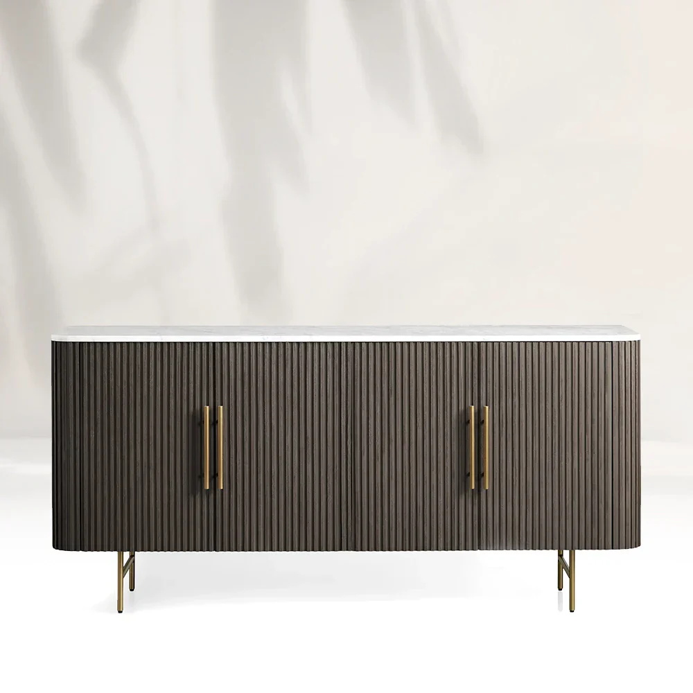 Cabinet de télévision en chêne blanc