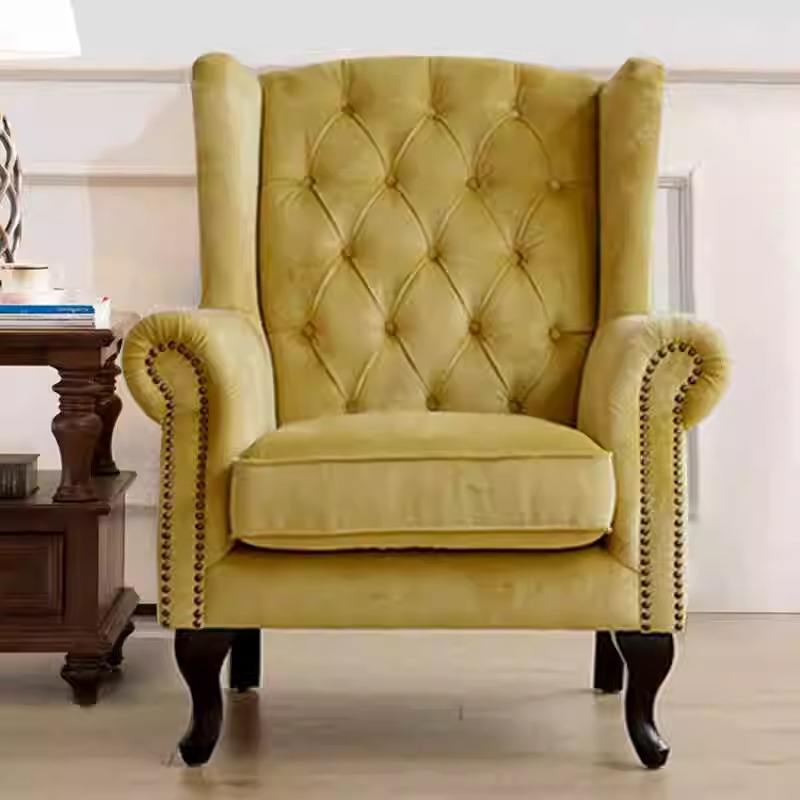 Chaise de canapé unique en tissu américain