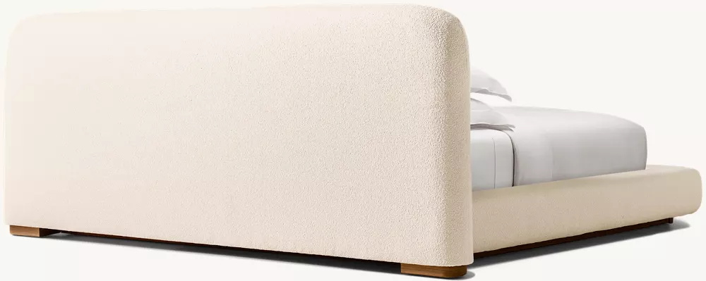 Lit de panneau prolongé en tissu