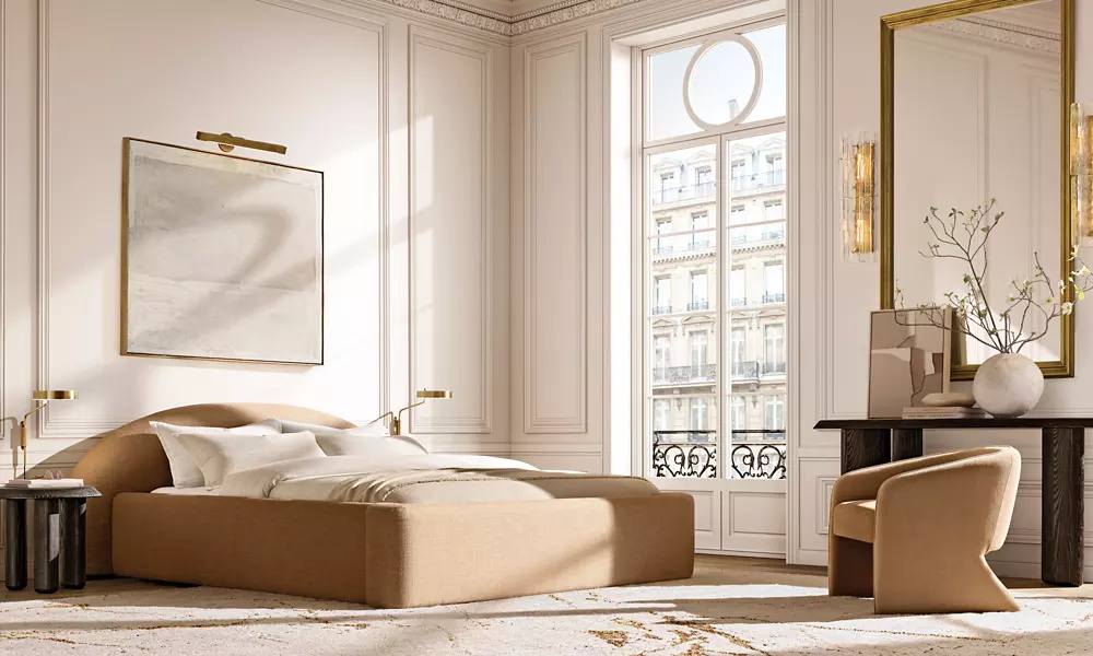 Lit de panneau de tissu