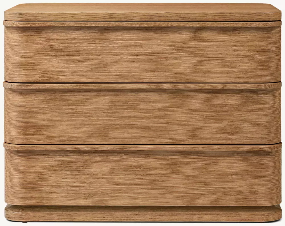 Table de chevet de trois titres en bois simple