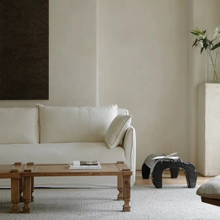 Canapé en tissu lavable simple et détachable