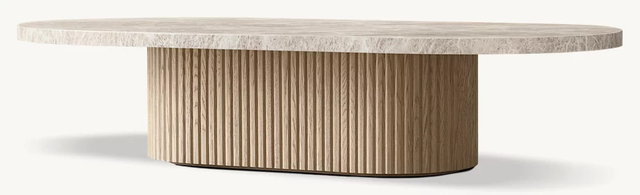 Table basse de piédestal