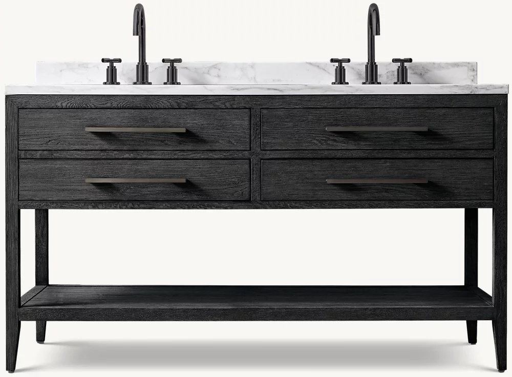 Double lavabo contemporain français