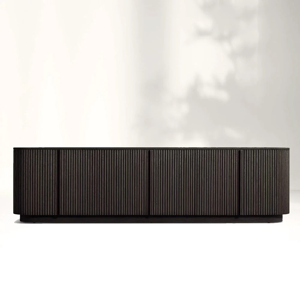 Salon américain en bois massif en chêne blanc armoire à télévision