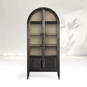 Armoire en verre multicouche en bois massif en bois