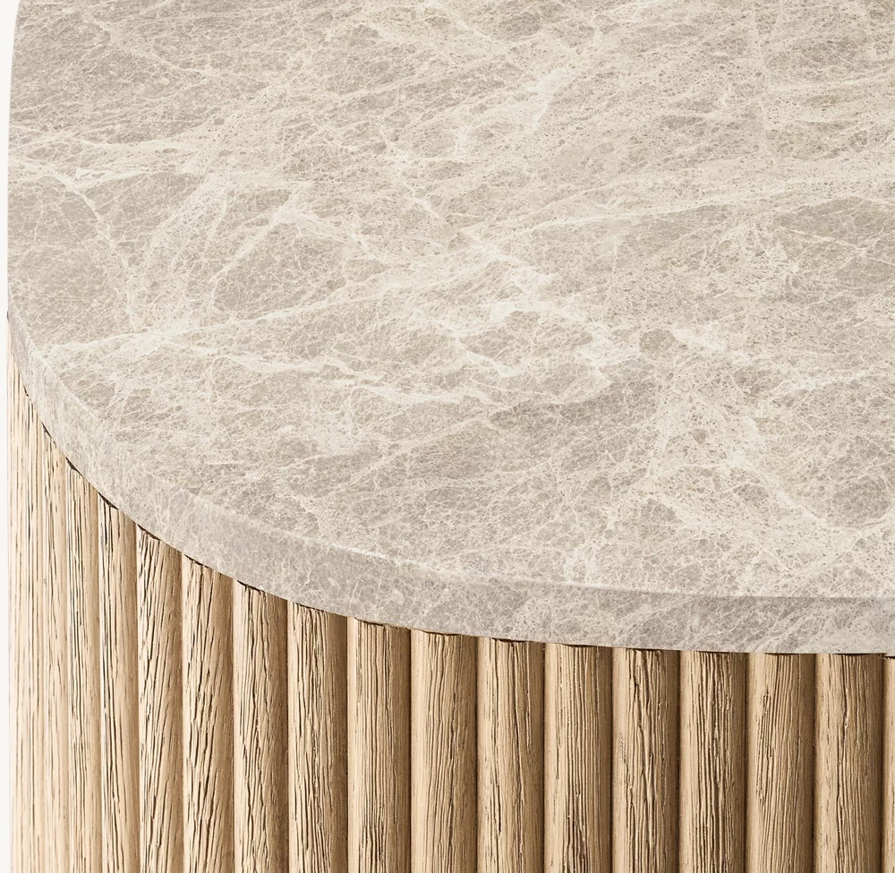 Table d'appoint rectangulaire en pierre