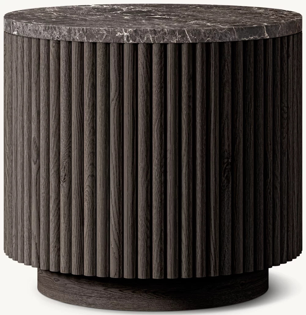 Table d'appoint rond en pierre