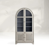 Armoire en verre à arc de sérénité de chêne blanc