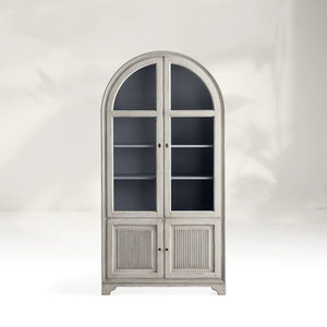 Armoire en verre à arc de sérénité de chêne blanc