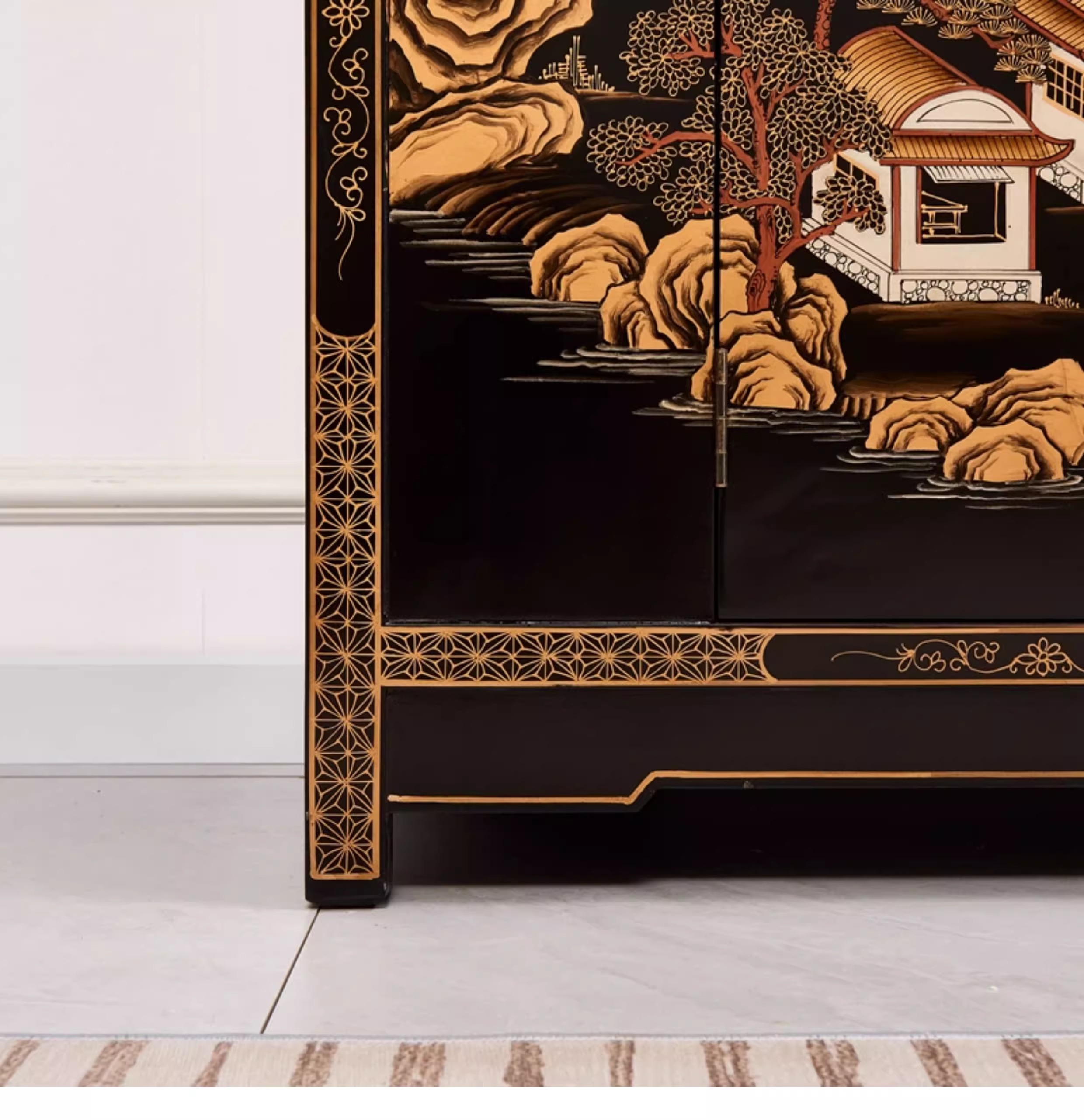 Nouvelle armoire d'entrée classique à la main de style chinois