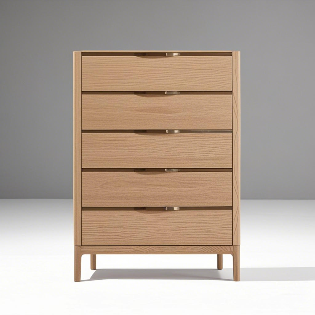 Commode étroite exquise et simple de cinq tirages