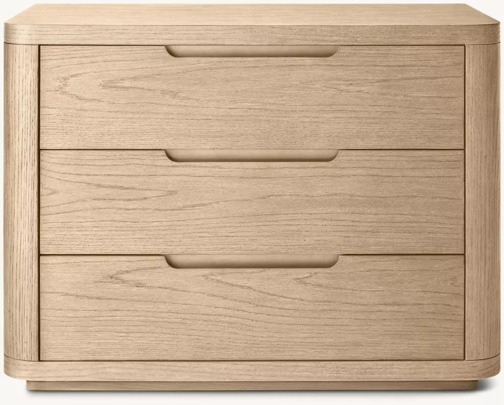 Nightand en bois massif arrondi